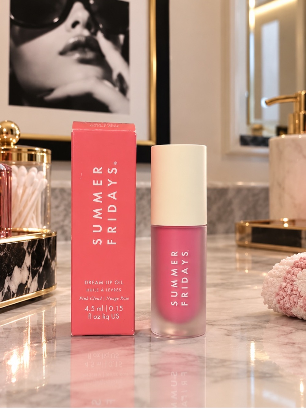 Summer Fridays Dream Lip Oil Pink Cloud 💗 Glossy Sheer Pink